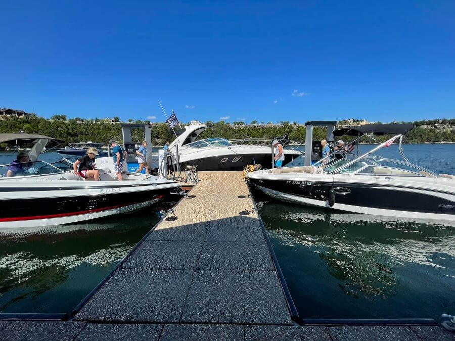 Boat rentals at The Cliffs Marina at Possum Kingdom Lake Texas